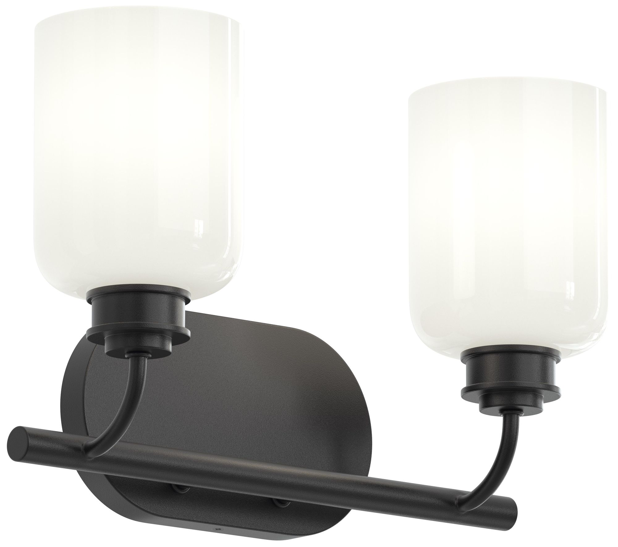 Reines Two-Light Bath Vanity with Opal Glass Shades