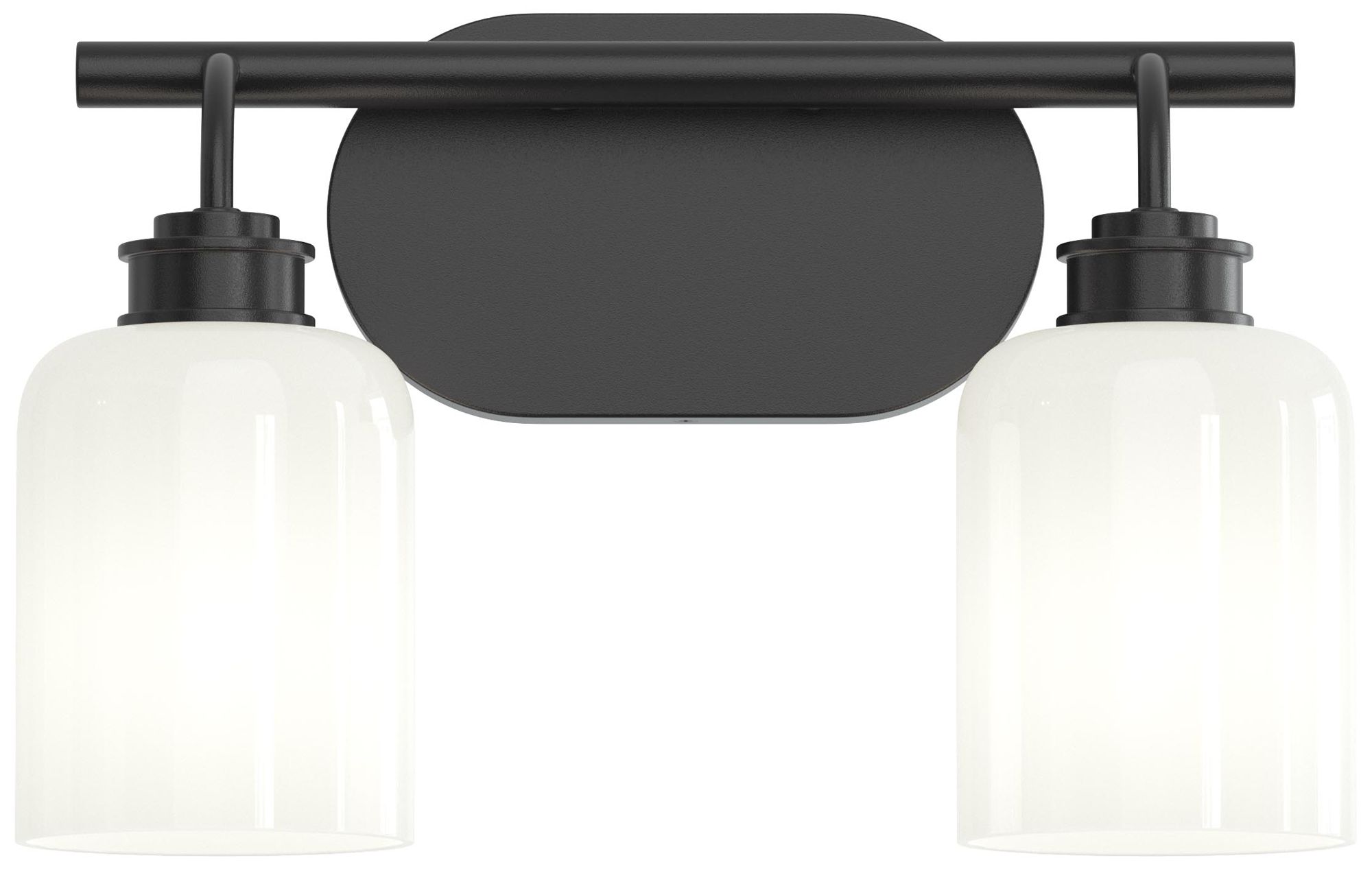 Reines Two-Light Bath Vanity with Opal Glass Shades