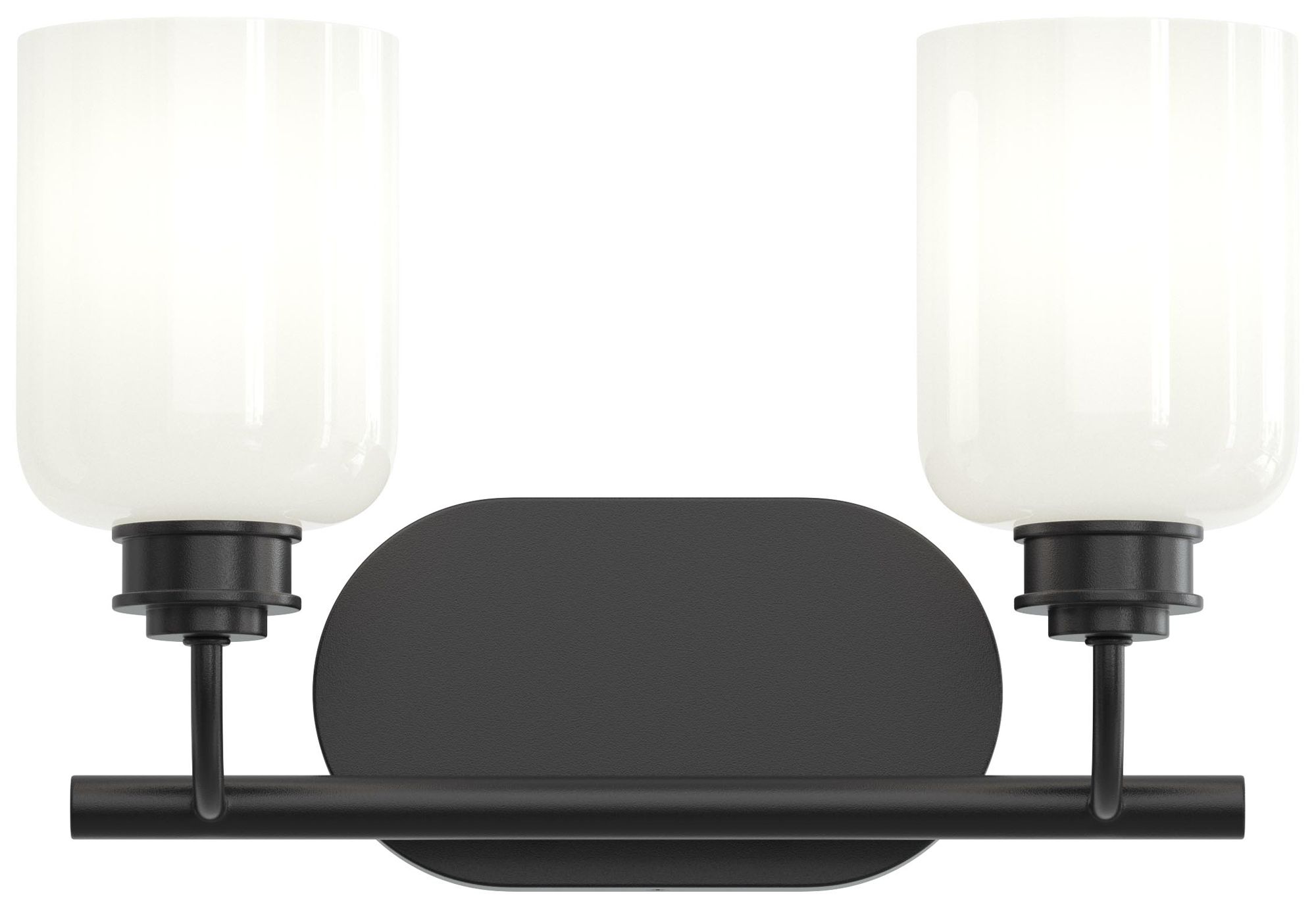 Reines Two-Light Bath Vanity with Opal Glass Shades