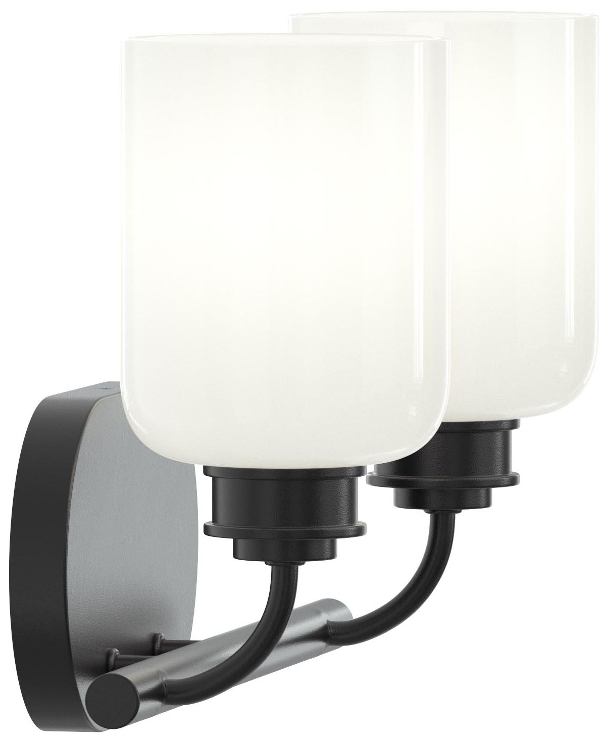 Reines Two-Light Bath Vanity with Opal Glass Shades