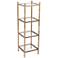 Reinzo 13 1/4" Wide Gold 4-Tier Bathroom Shelf