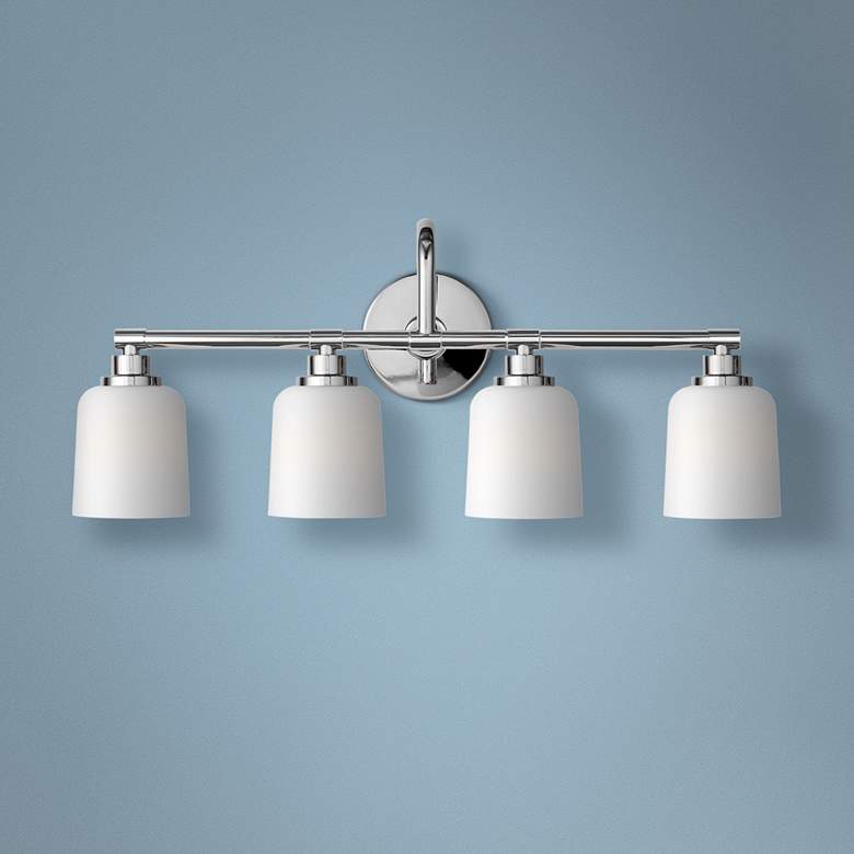 Image 1 Reiser 28 3/4" Wide 4-Light Chrome Bath Light