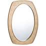 Reitz 33"H x 25"L Satin Gold Frame Oval Wall Mirror