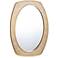 Reitz 33"H x 25"L Satin Gold Frame Oval Wall Mirror