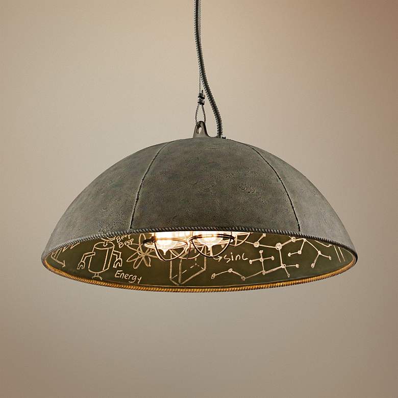 Image 1 Relativity 27" Wide Salvage Zinc Pendant Light