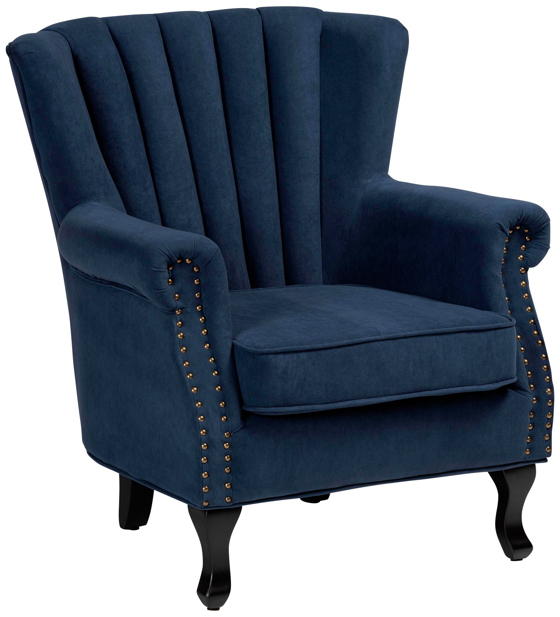 Navy blue scallop discount chair