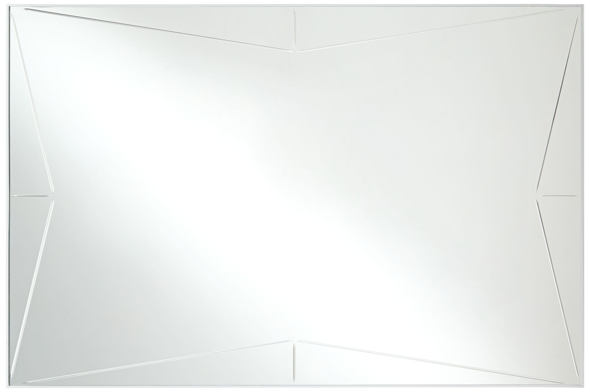 Image 4 Relevei Silver 26" x 39" Rectangular Wall Mirrors Set of 2 more views