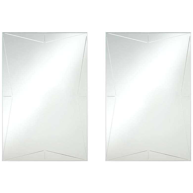 Image 1 Relevei Silver 26" x 39" Rectangular Wall Mirrors Set of 2