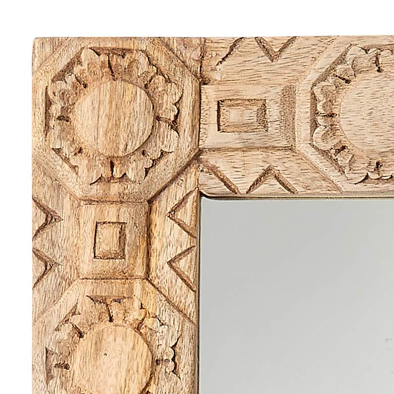 Image 4 Relief Wood Carved Rectangle Mirror more views