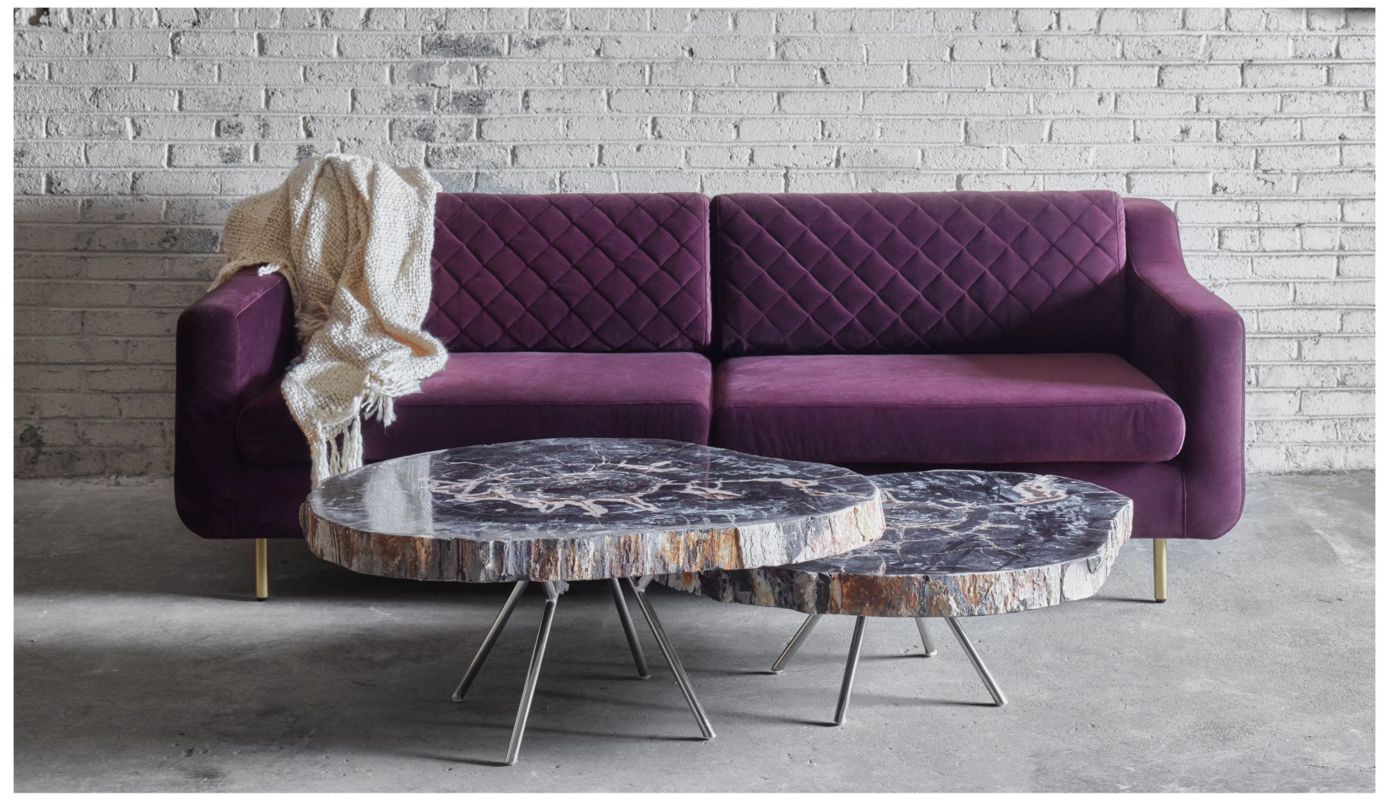 Image 7 Relique 30" Wide Natural Dark, Polished Stainless Steel Coffee Table more views