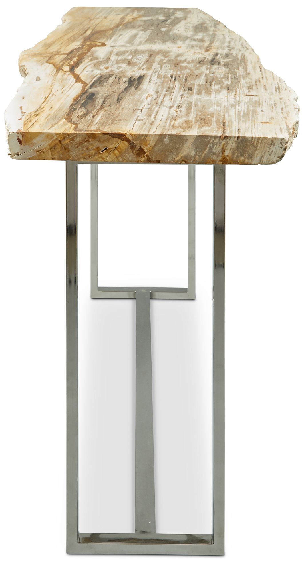 Image 3 Relique 60" Wide Natural Light, Polished Stainless Steel Console Table more views