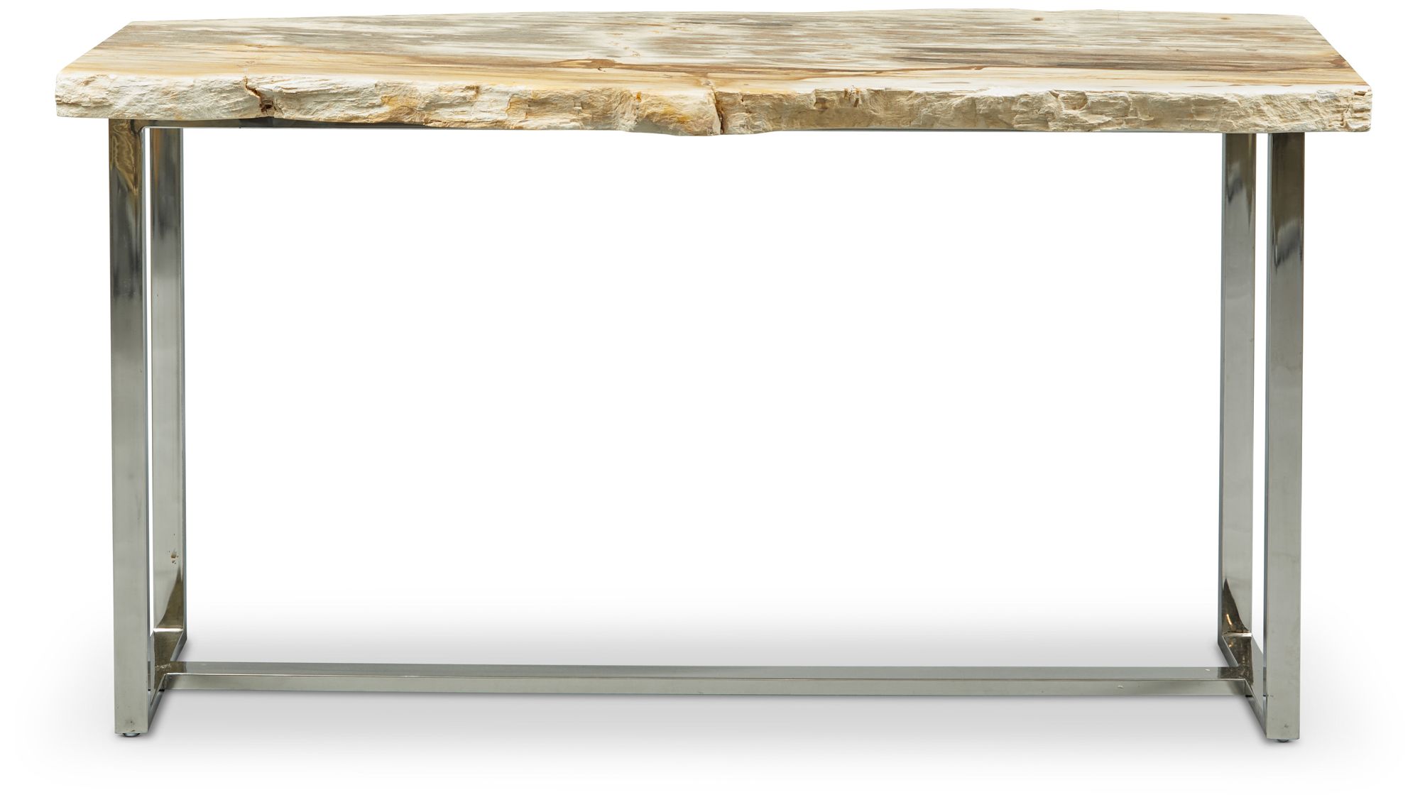 Image 5 Relique 60" Wide Natural Light, Polished Stainless Steel Console Table more views