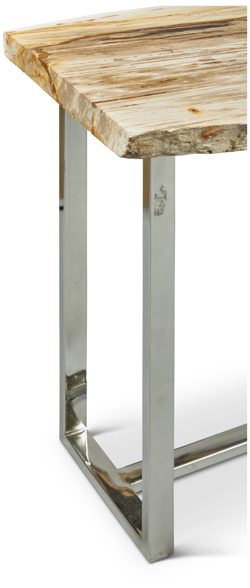 Image 7 Relique 60" Wide Natural Light, Polished Stainless Steel Console Table more views