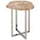Relique Eliza 18"W Natural Light End Table Polished Stainless Steel Frame