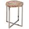 Relique Milo 18"W Natural Light End Table Polished Stainless Steel Frame
