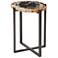 Relique Milo 18" Wide Natural Dark End Table Black Frame