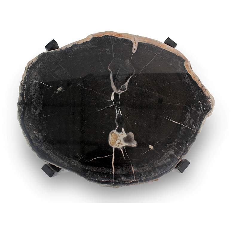 Image 4 Relique Milo 18" Wide Natural Dark End Table Black Frame more views