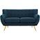 Remark 61 1/2" Wide Azure Fabric Tufted Loveseat