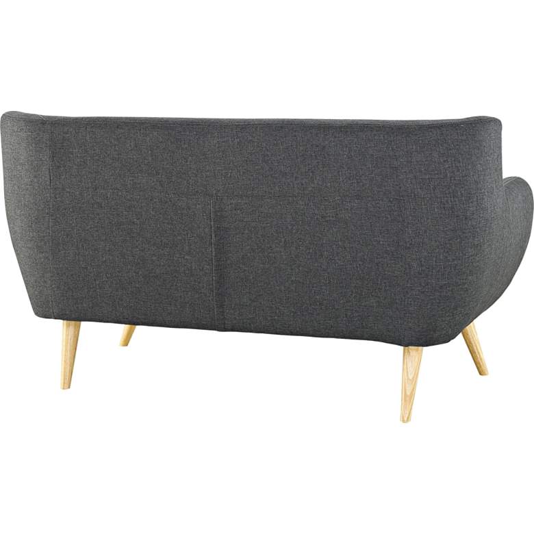 Image 4 Remark 61 1/2" Wide Gray Fabric Tufted Loveseat more views