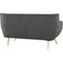 Remark 61 1/2" Wide Gray Fabric Tufted Loveseat