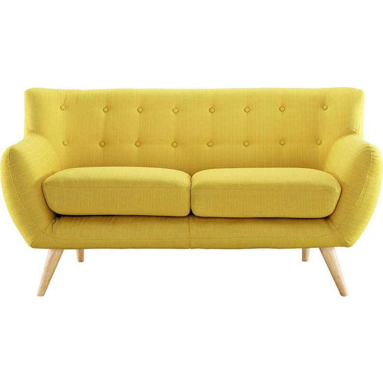 Image 2 Remark 61 1/2 inch Wide Sunny Fabric Tufted Loveseat