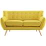 Remark 61 1/2" Wide Sunny Fabric Tufted Loveseat