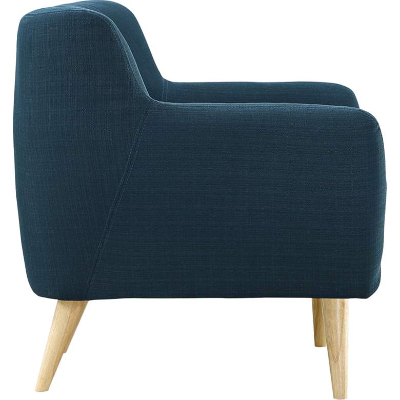 Image 4 Remark Azure Fabric Tufted Armchair more views