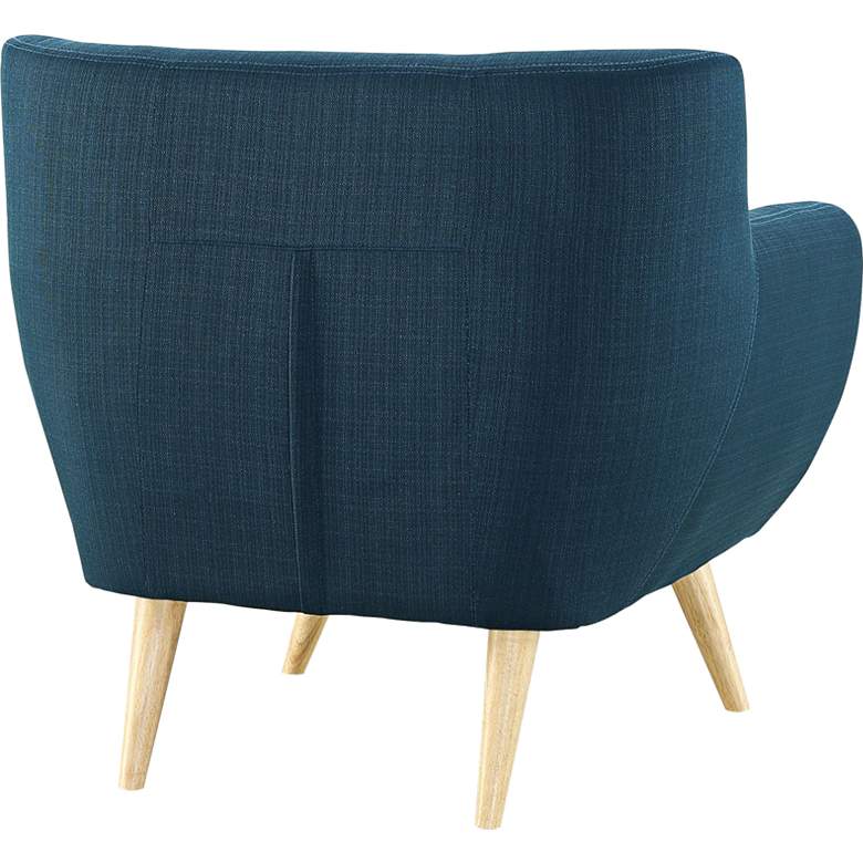 Image 5 Remark Azure Fabric Tufted Armchair more views