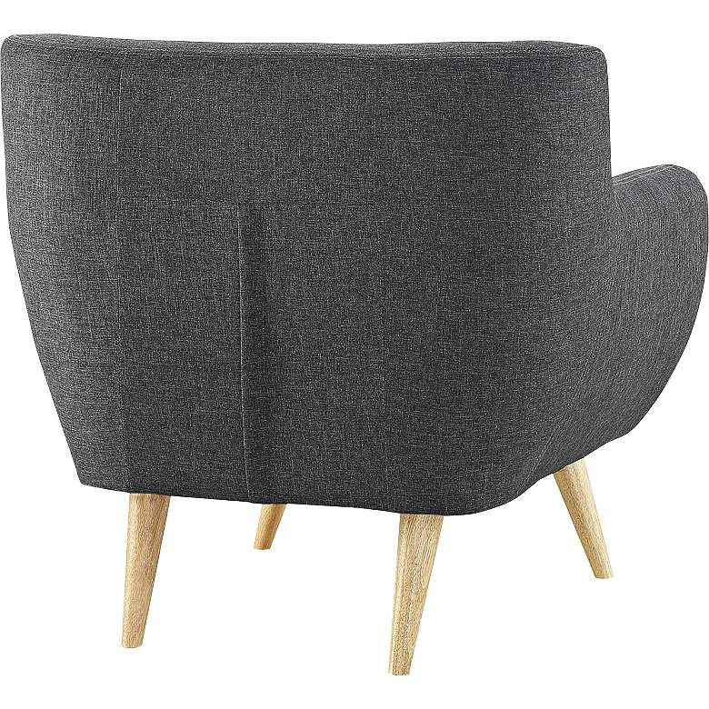 Image 4 Remark Gray Fabric Tufted Armchair more views