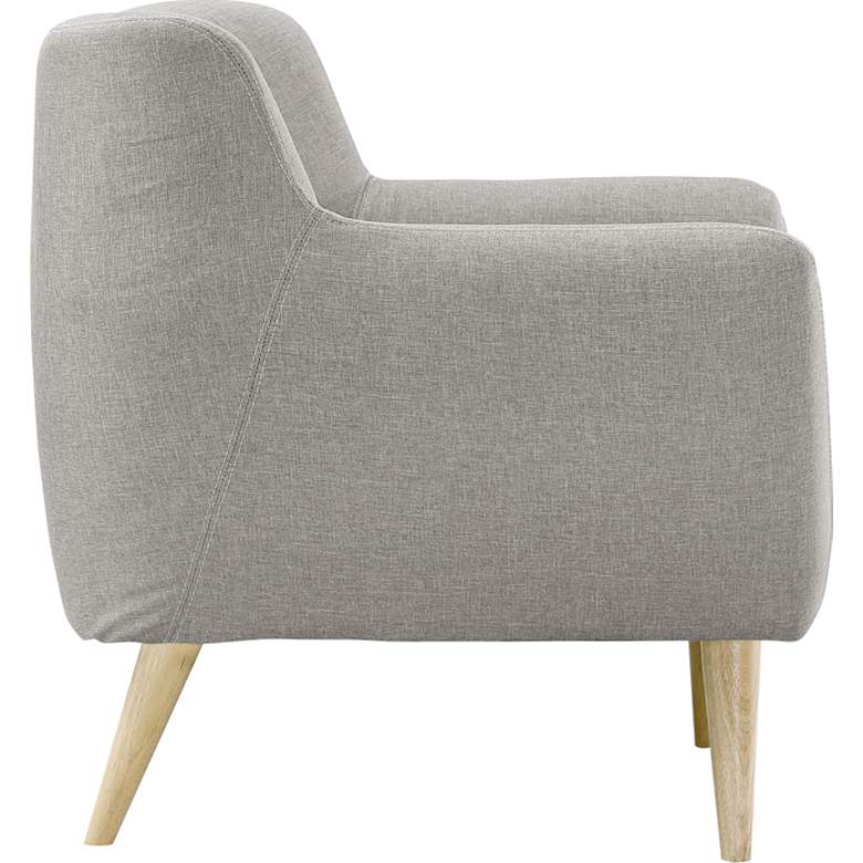 Image 4 Remark Light Gray Fabric Tufted Armchair more views