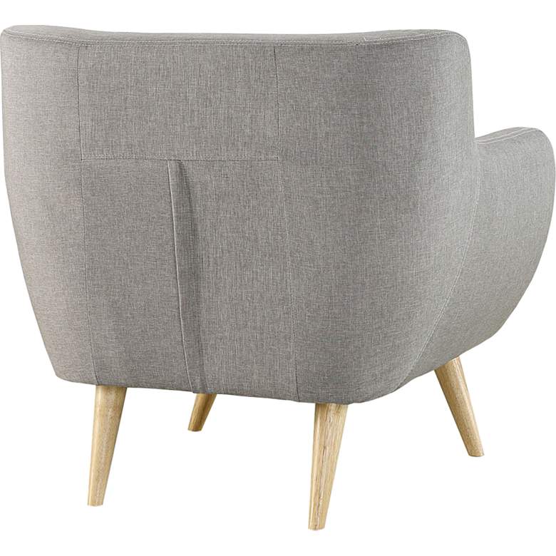 Image 5 Remark Light Gray Fabric Tufted Armchair more views