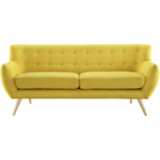 Remark Sunny 74&quot; Wide Fabric Tufted Sofa