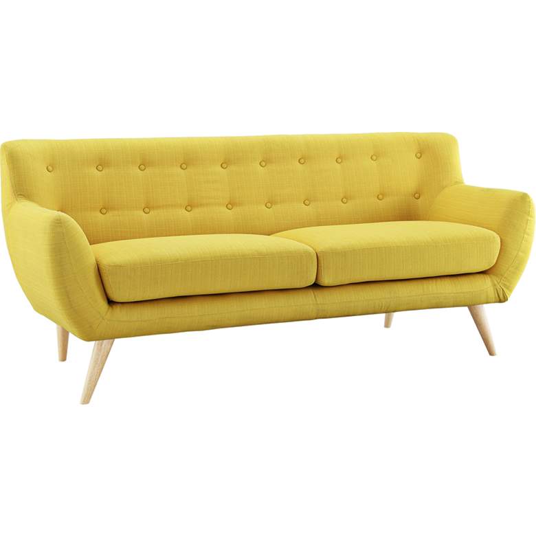 Image 3 Remark Sunny 74" Wide Fabric Tufted Sofa more views
