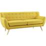 Remark Sunny 74" Wide Fabric Tufted Sofa