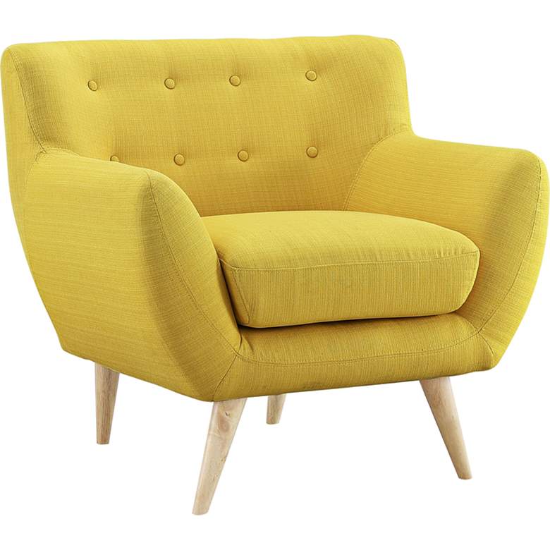 Image 3 Remark Sunny Fabric Tufted Armchair more views