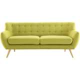 Remark Wheatgrass Fabric 74&quot; Wide Tufted Sofa