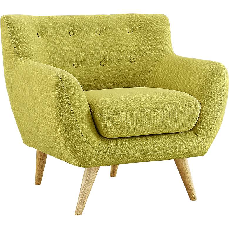 Image 3 Remark Wheatgrass Fabric Tufted Armchair more views