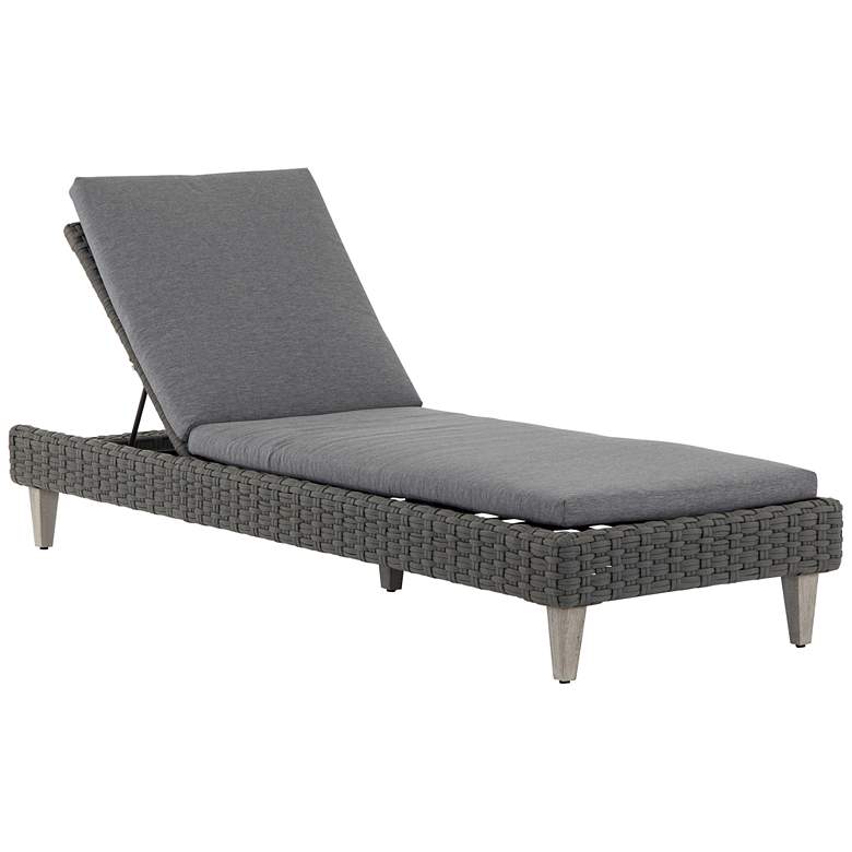 Image 1 Remi Charcoal Woven Rope Outdoor Chaise Lounge