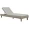 Remi Stone Gray Woven Rope Outdoor Chaise Lounge