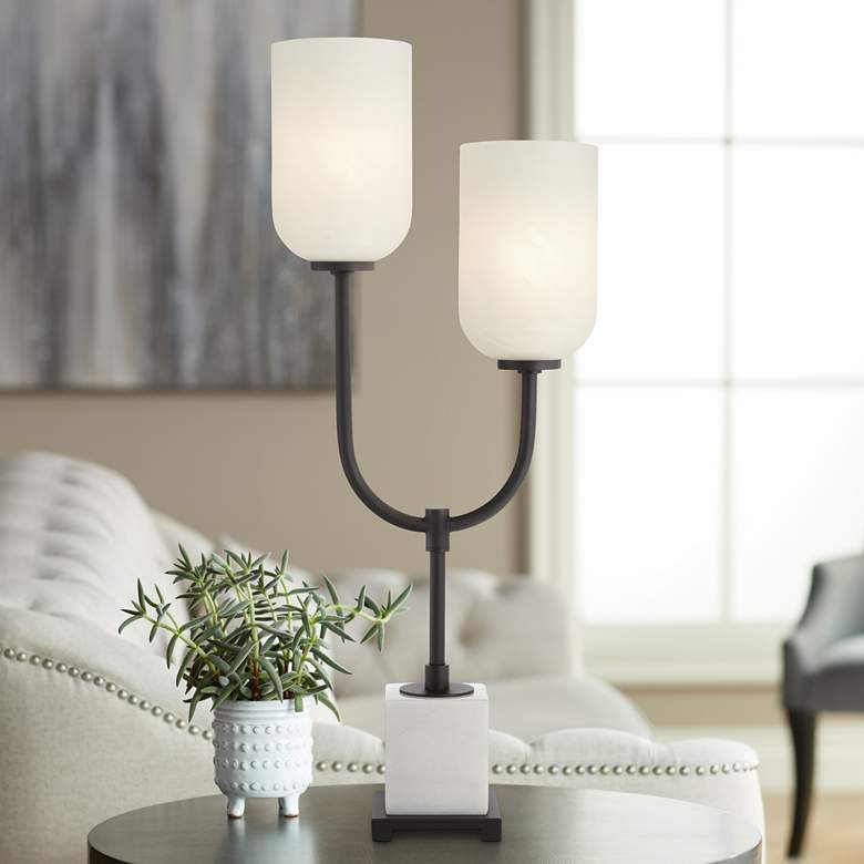 Image 1 Remi Two Arm Uplight Accent Table Lamp