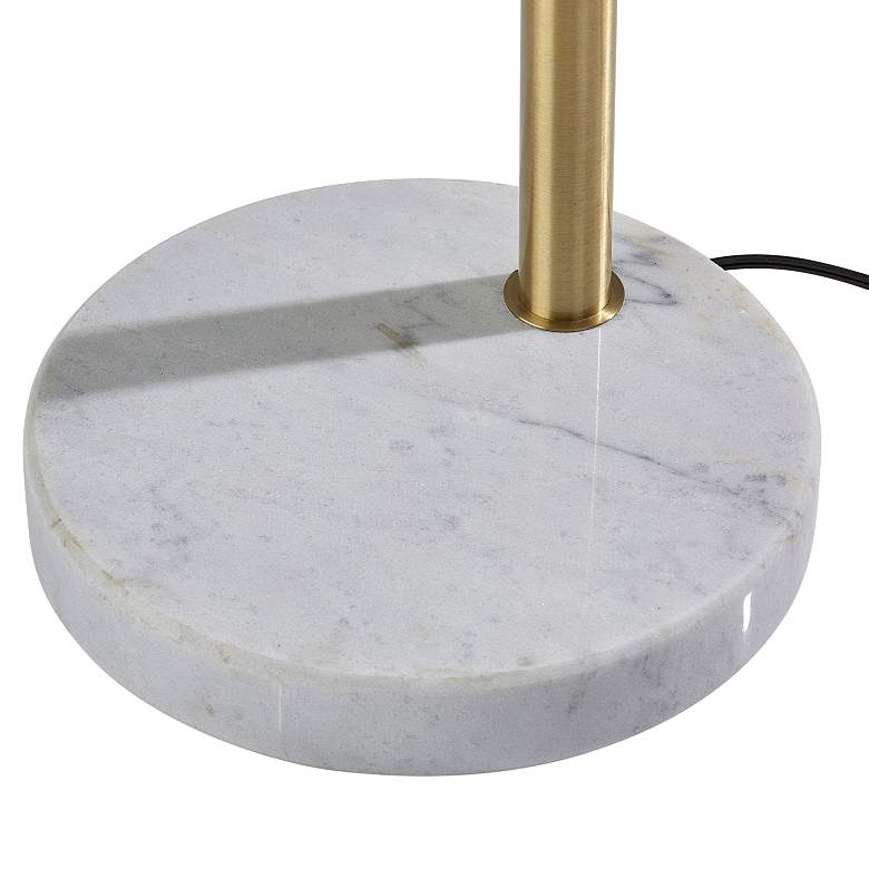 Image 5 Remi Warm Antique Brass Metal 3-Light Arc Floor Lamp more views