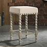 Thumbnail1 of Remick 24" Weathered Gray Linen Upholstered Counter Stool