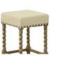 Thumbnail3 of Remick 24" Weathered Gray Linen Upholstered Counter Stool more views