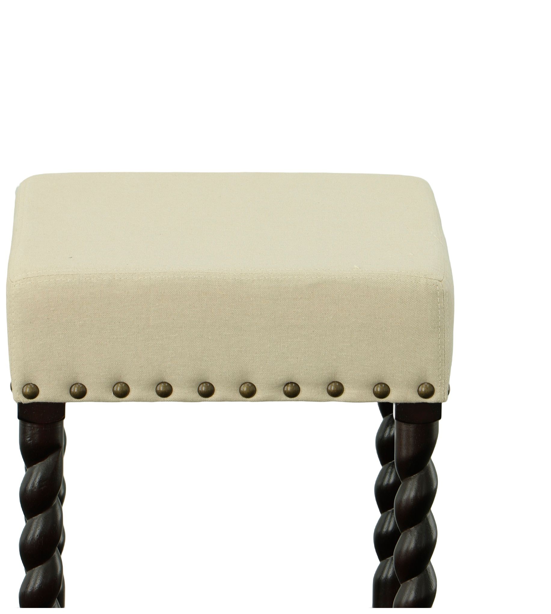 Image 2 Remick 30" Linen Upholstered Espresso Barstool more views