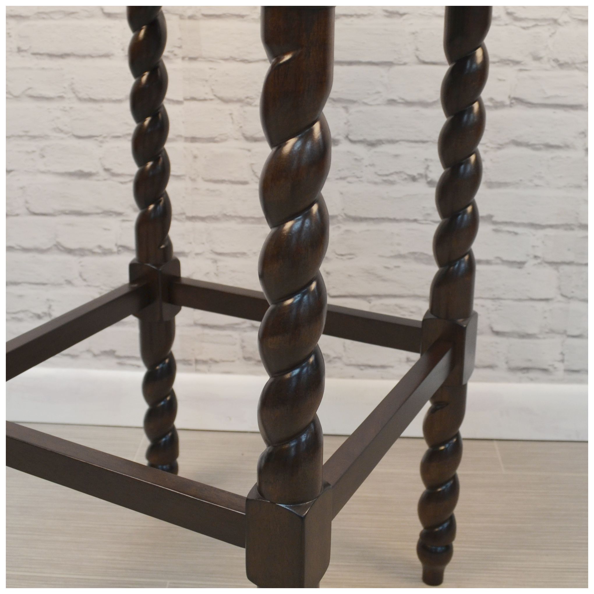 Image 7 Remick 30" Linen Upholstered Espresso Barstool more views