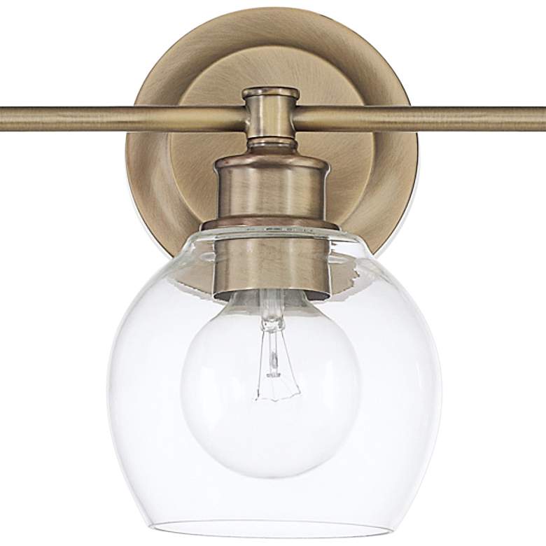 Image 3 Remington 23 1/2" Wide Aged Brass 3-Light Vanity Bath Light more views