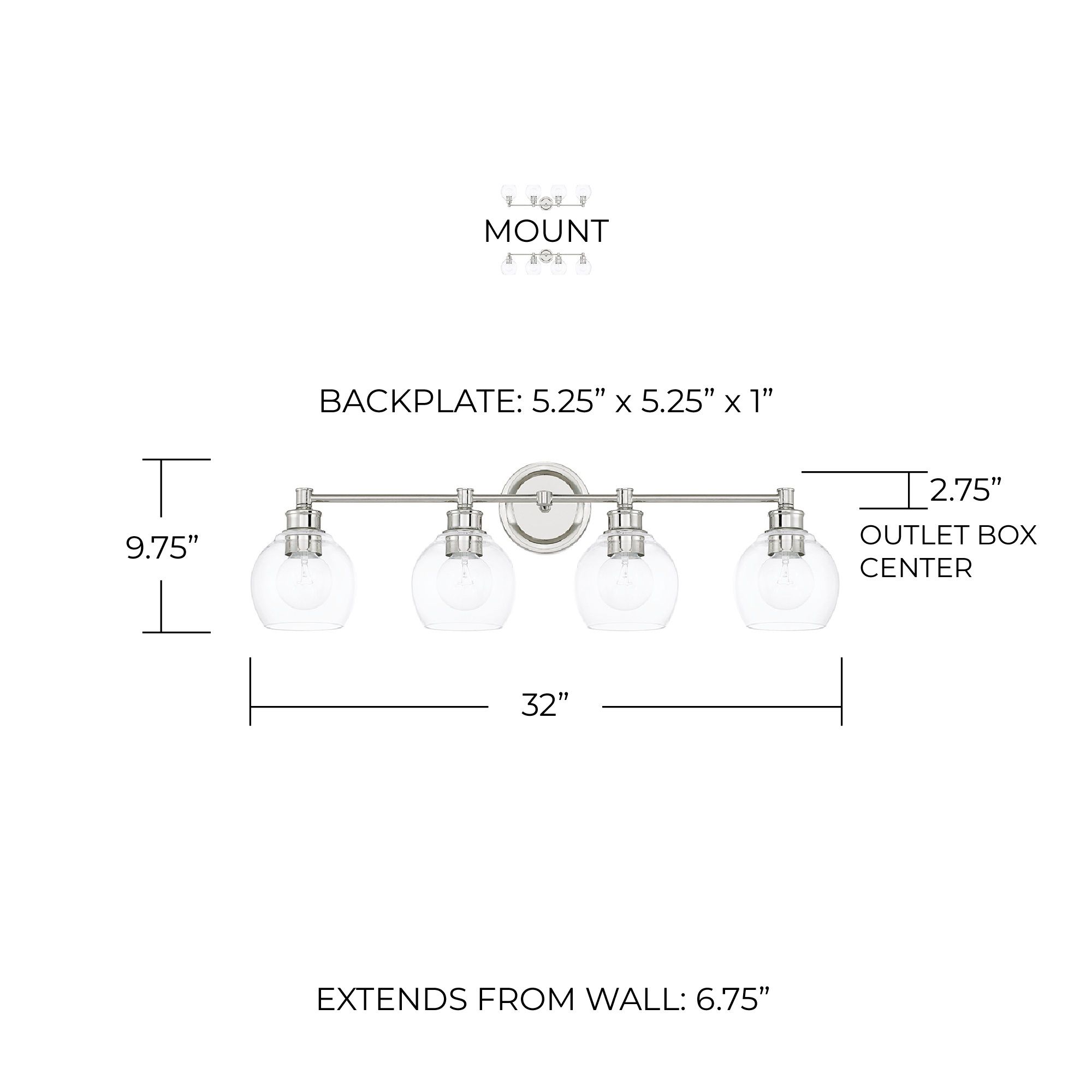 Image 2 Remington 32" Wide Polished Nickel 4-Light Vanity Bath Light more views