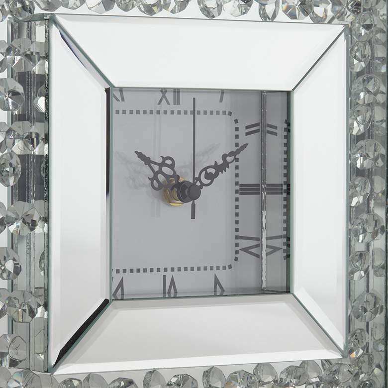 Image 3 Remington Crystal and Mirror 10 1/4 inch Square Table Clock more views