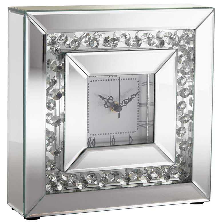 Image 5 Remington Crystal and Mirror 10 1/4 inch Square Table Clock more views
