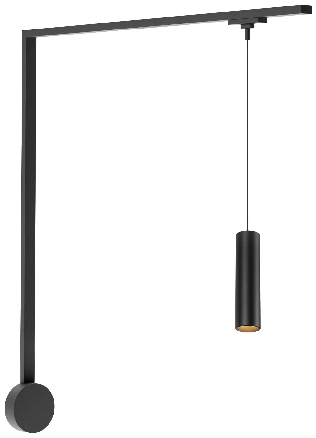 Remuda 1 Light Black dimmable 3000K LED Trilo Track Wall Kit